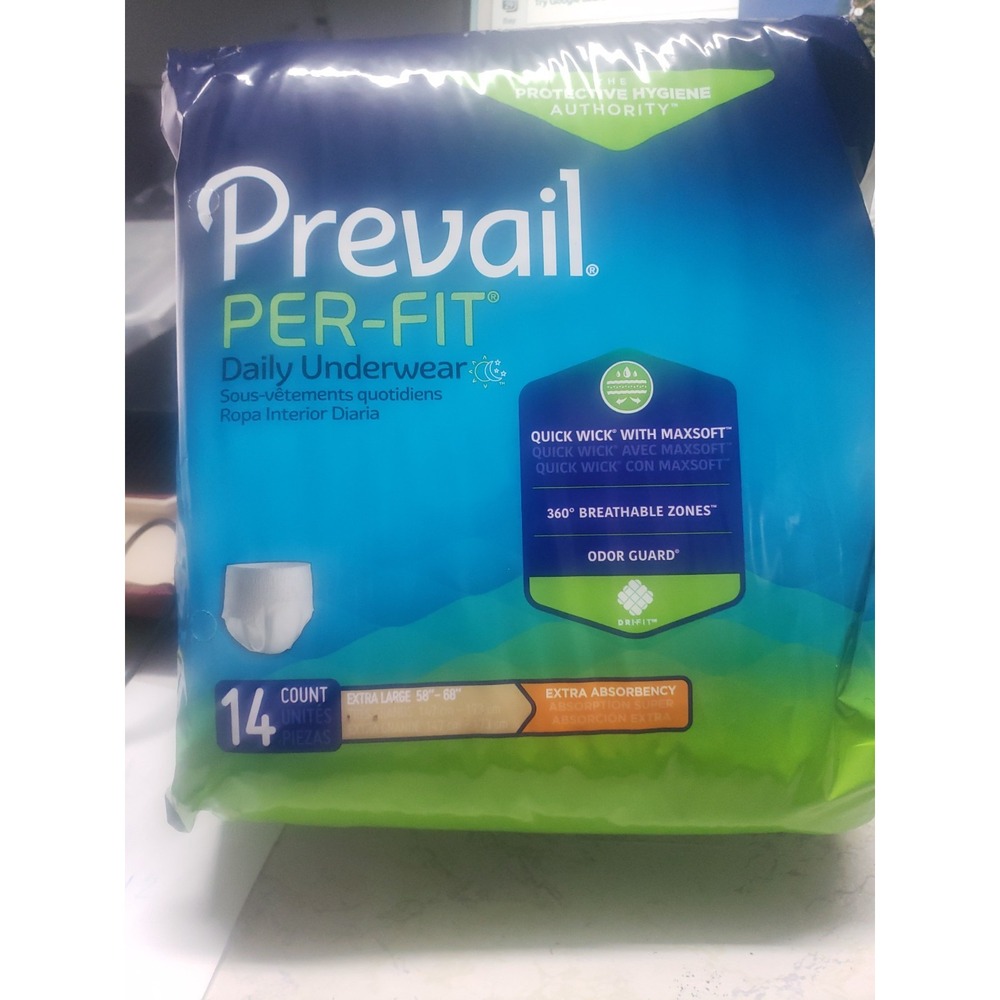 Prevail Per-Fit Adult Diapers Pull Ups XL 56-64" 56 Ct 4 Pk Maximum Absorbency